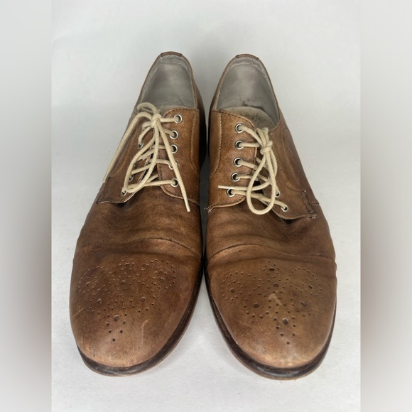 David Mayer Naman Oxfords Lace Up Dress Shoes Men Size 42 US 9 Brown Leather - Picture 2 of 16